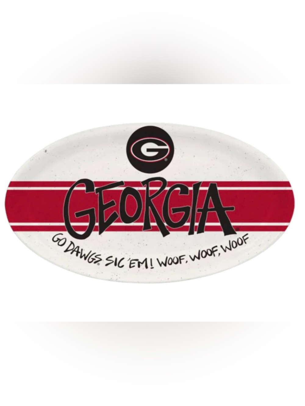 Magnolia Lane Georgia Bulldogs Heavyweight Melamine Oval Platter